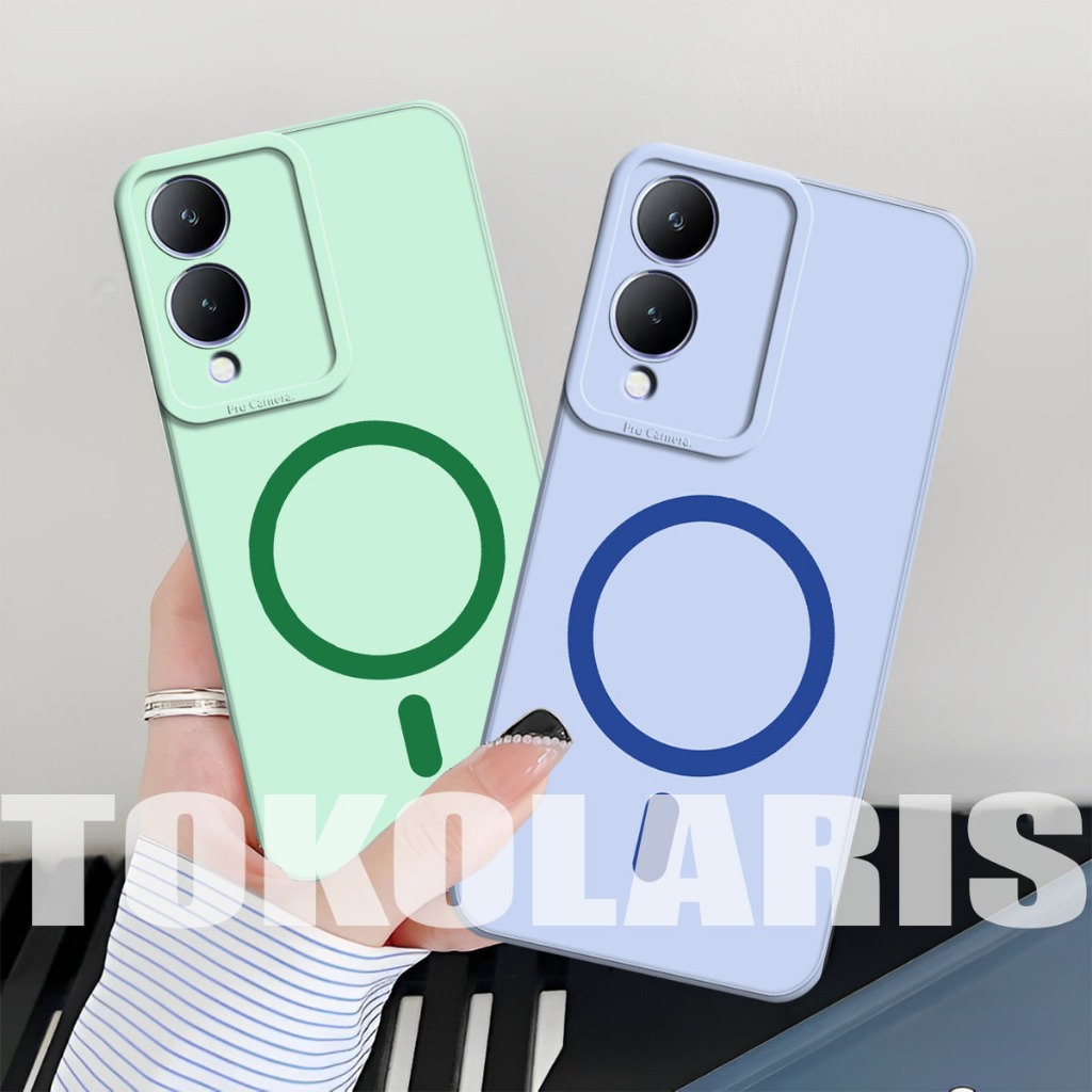(TL-02) VIVO Y17S Softcase Procamera Silicon Case motif magsafe pastel cute   Silicon - Cassing HP -