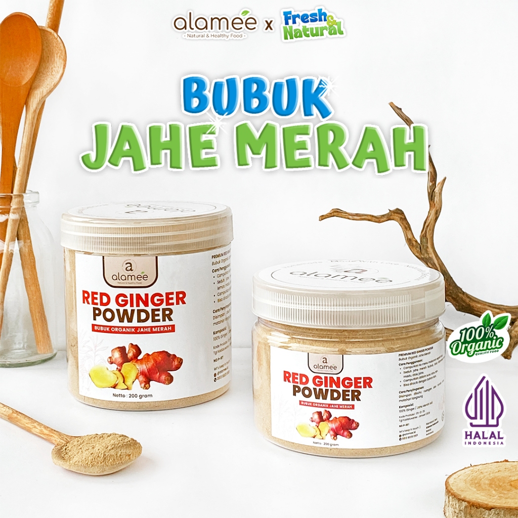 

ALAMEE Red Ginger Powder Premium Minuman Jahe Merah Bubuk Tanpa Campuran Sehat Serbuk Minuman 200gr fresh and natural