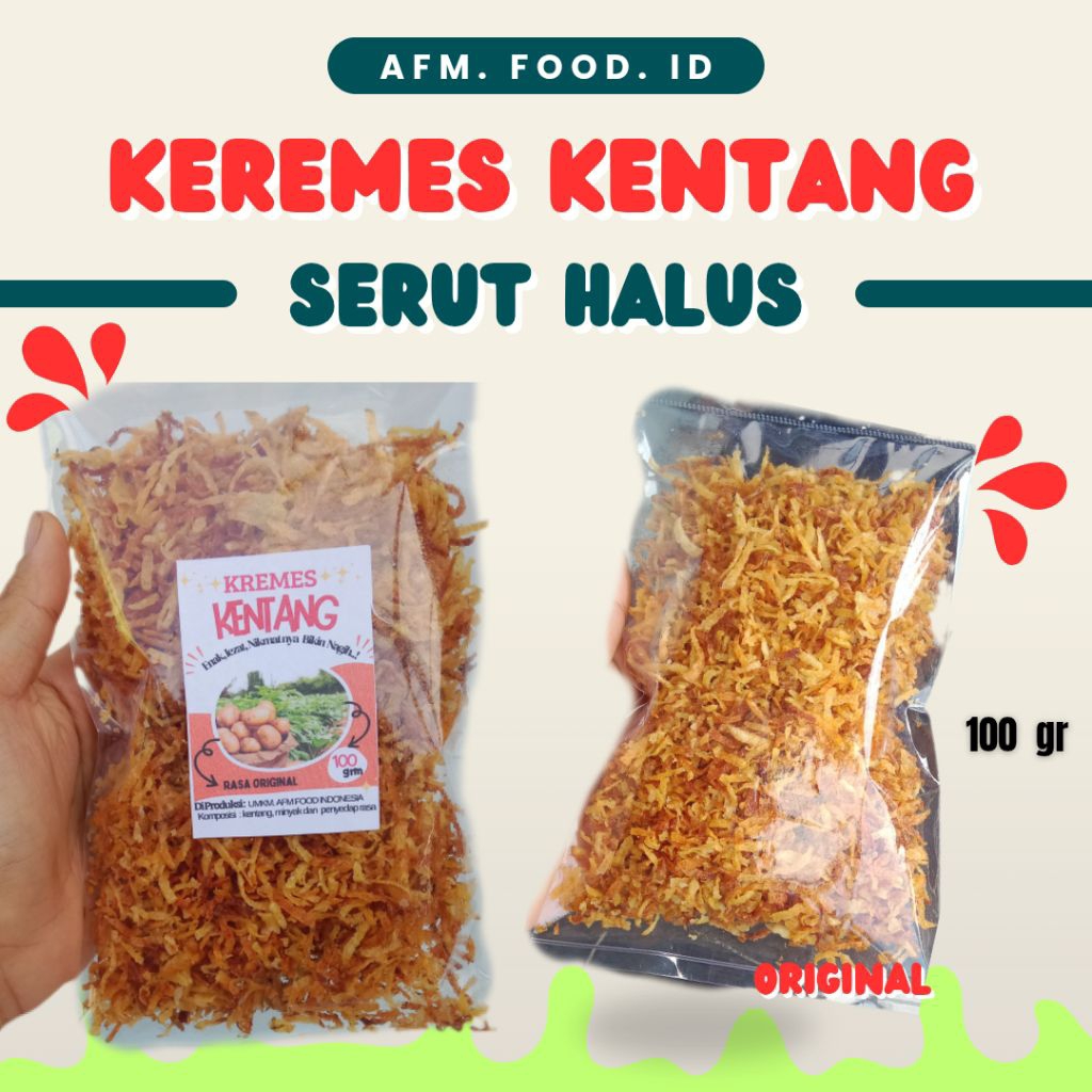 

KREMES KENTANG ORIGINAL 100 grm /kremes Crispy / Kremes asli kentang / Kremesan Terlaris / kremes kentang / kremes premium