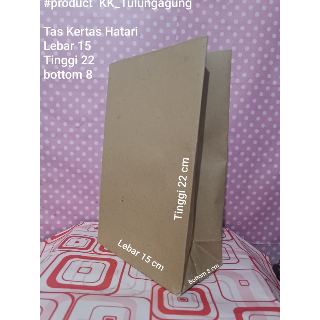 

Tas Kertas / Paperbag HATARI Polos Coklat15x22x8