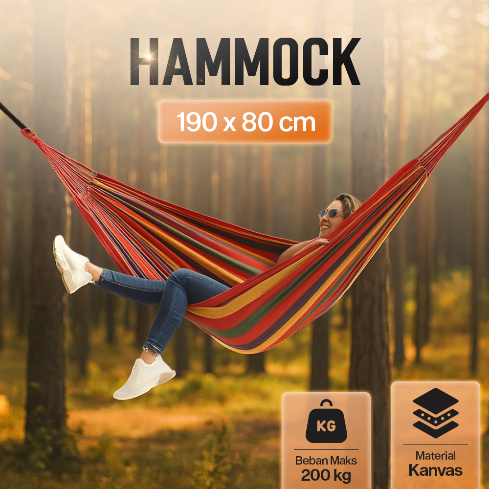 HAMMOCK / Hammock Ayunan Gantung / Hammock Tebal Ayunan Kain / Hammock 200kg Ayunan Gantung