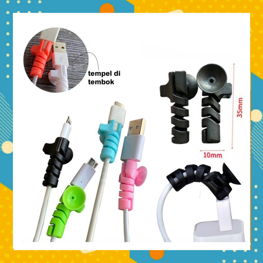 Pelindung Ujung Kabel Charger Adaptor Laptop Spiral Anti Putus Kabel AL1705M1