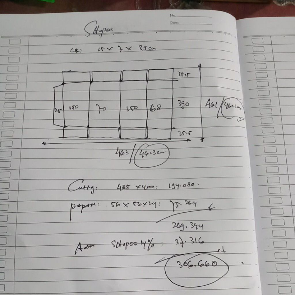 

pisaupond kardus packaging UK 15x7x39cm