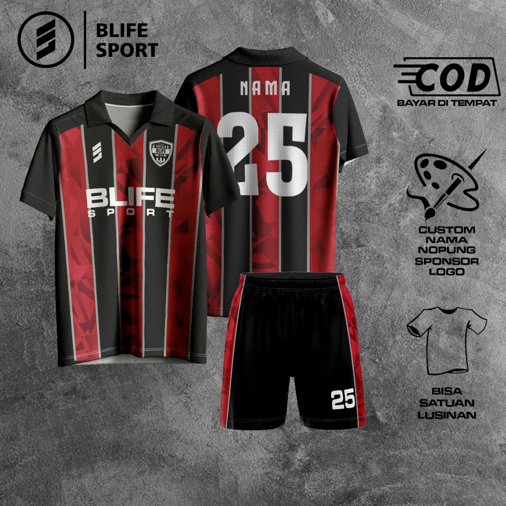[ COD BISA SATUAN ] JERSEY FUTSAL/BOLA CUSTOM FULL PRINTING