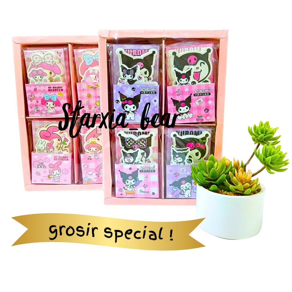

Sticky Notes / Notes Mini Premium / Penanda Buku / Pembatas Buku / Memopad Kuromi Smile Grosir 1 Box 16 Pcs || Memo Mini (CIA 582)