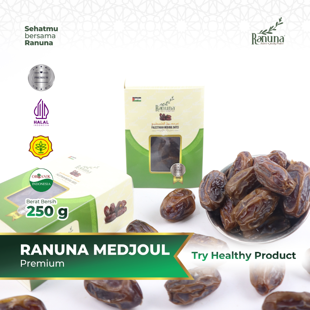 

Ranuna - Kurma Medjool jumbo 250 Gram / Premium Organic High Quality