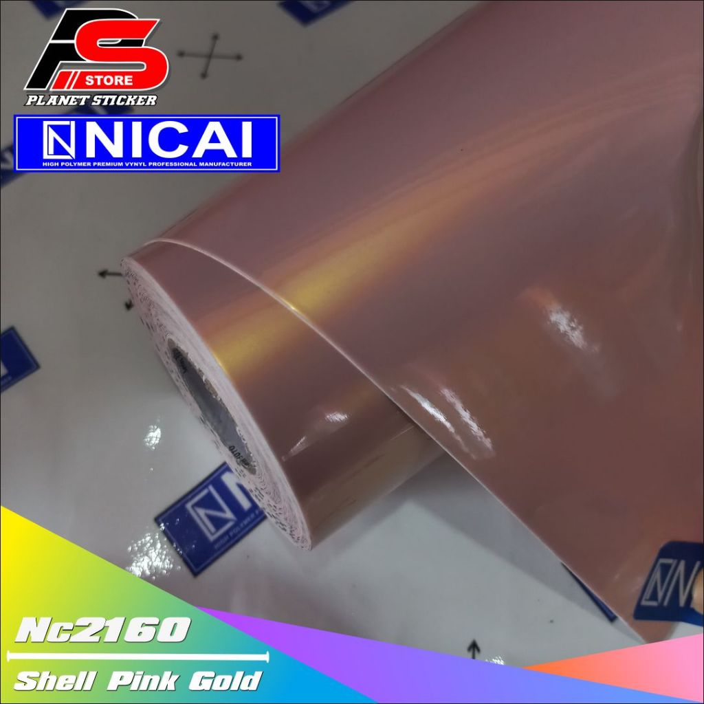 Sticker skotlite Magic Candy Shell Pink Gold Nicai premium [ROLL]