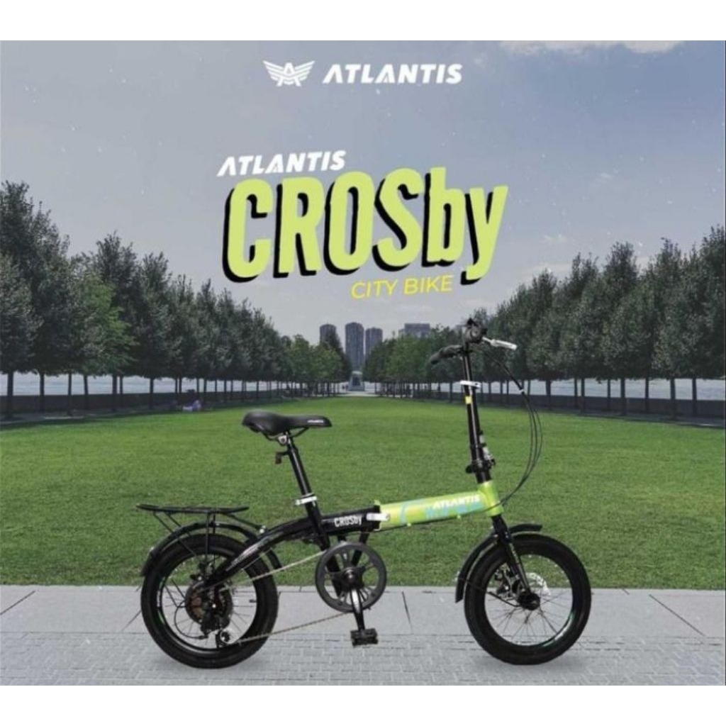 Sepeda Lipat 16 inc Atlantis Crosby + Bagasi Sepeda Lipat Murah