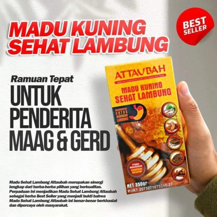 

COD Madu kuning sehat Lambung Attaubah 350gr I MADU KUNING SEHAT LAMBUNG