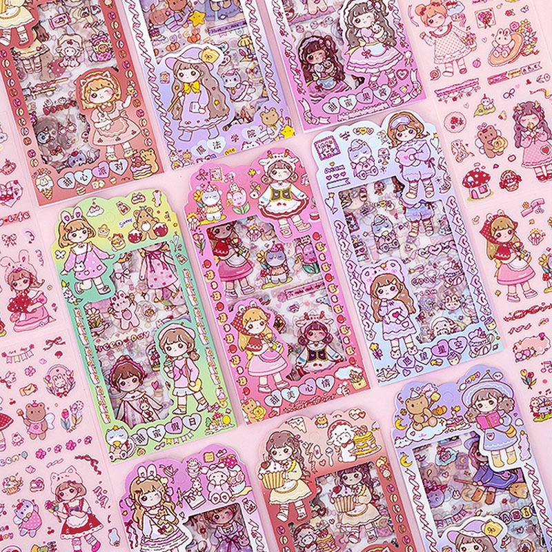 

[BISA COD] STIKER DEKORASI LUCU & STICKER PANDA 3D STIKER MOTIF CARTOON GIRL BUDDY CUTE SERIES LUCU & UNIK