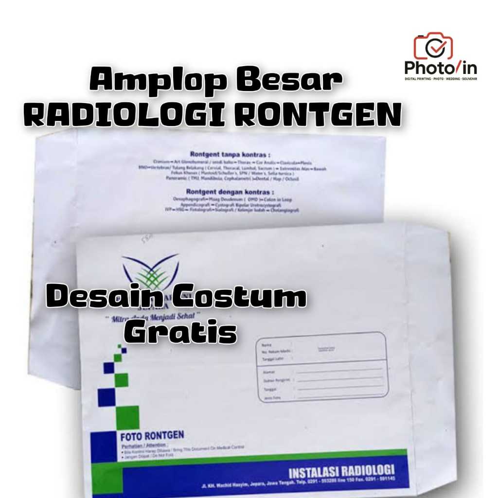 

Amplop hasil Rontgen / USG/ EKG / Radiologi desain gratis