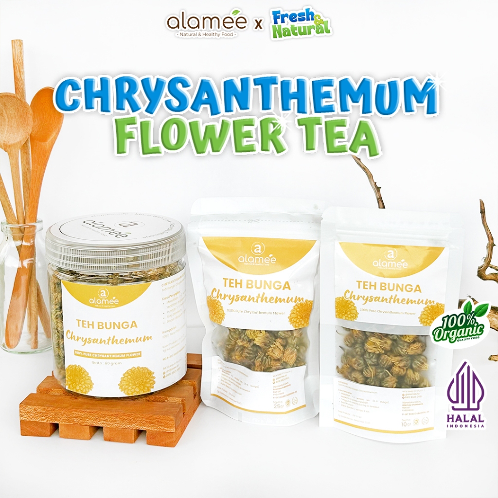 

ALAMEE Teh Bunga Chrysanthemum Tea Krisan Golden Crysant Herbal Alami Organik fresh and natural