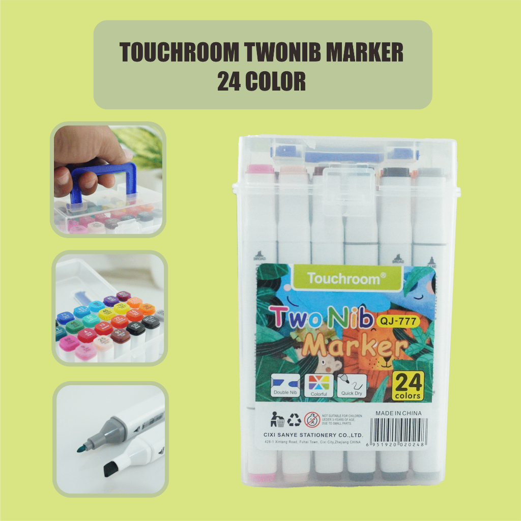 

Satu Marker Dua Ujung Spidol Sketsa 1 Pack 24 Color Marker Warna Warni Multifungsi YL-030324