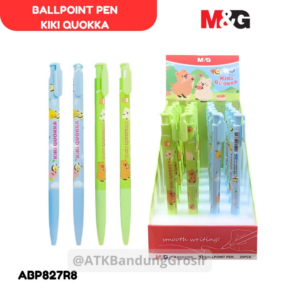 

Pulpen Ballpoint Pen M&G Kiki Quokka Pulpen Retractable Smooth Writing Warna Hitam 0.7mm #ABP827R8 Satuan