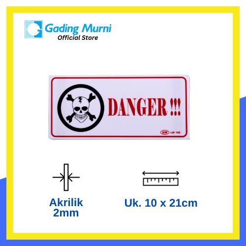 

GM LABEL DANGER LM 108 MEDIUM