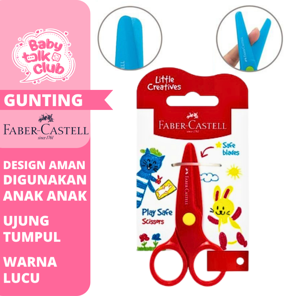 

Gunting Anak Plastik Kids Ergonomic Scissors Faber Castell Design Aman Untuk Anak Z\2