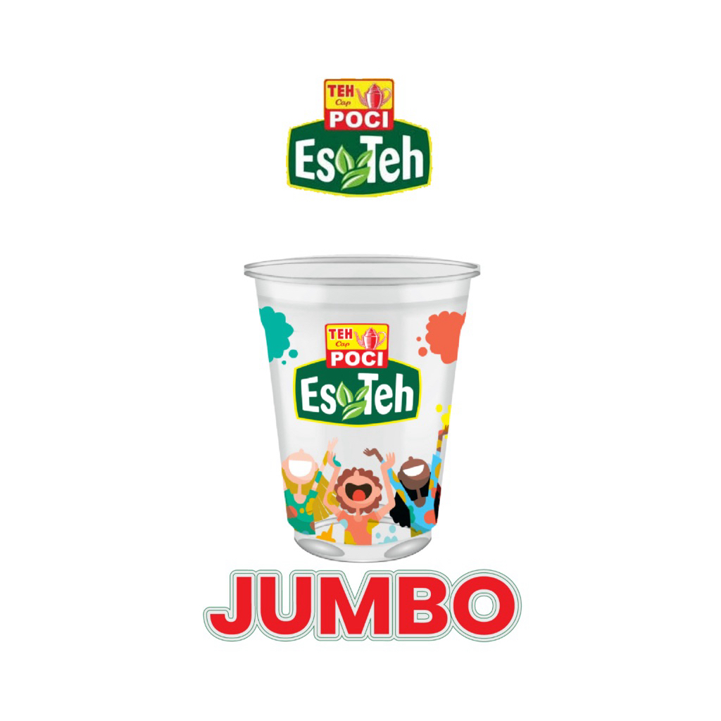 (50pcs) Cup Es Teh Poci Jumbo 22oz Oval Original