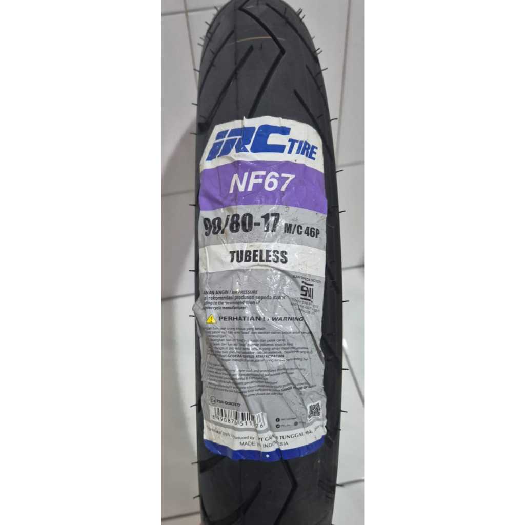 Ban Tubeless IRC 90/80-17 untuk Supra GTR 150 (FR) R15 OLD (FR) & Vixion (ALL TYPE) (FR)