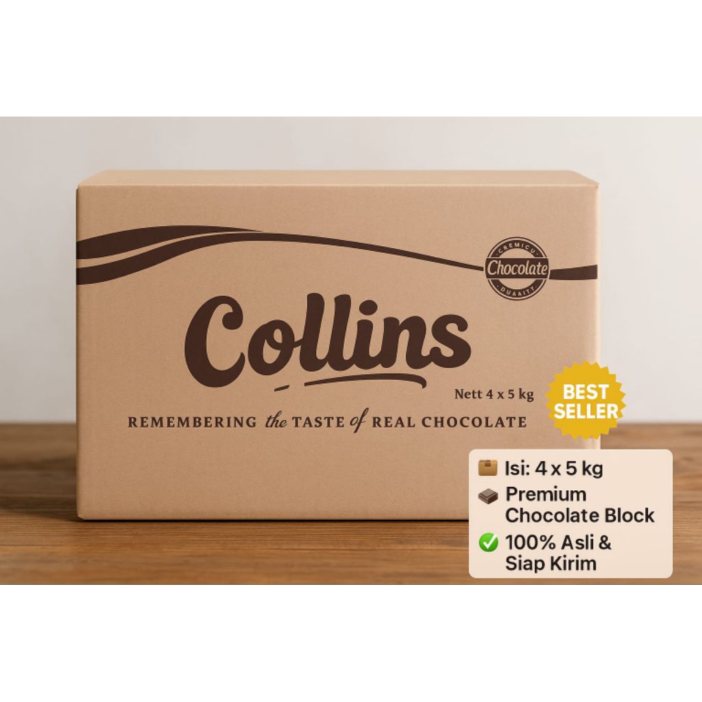 

SELAI CHOCOLATE FILLING COLLINS 5 KG × 4 (1 KARTON)/ SELAI COKLAT COLLINS