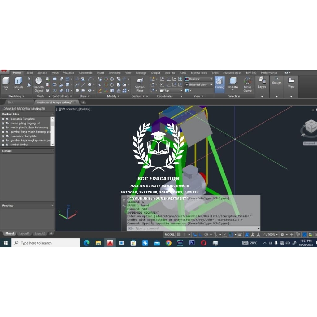 Jasa Gambar 3D Modeling 2D Autocad Solidworks Blender Animasi Tugas Proyek Tugas Skripsi Industri Fa