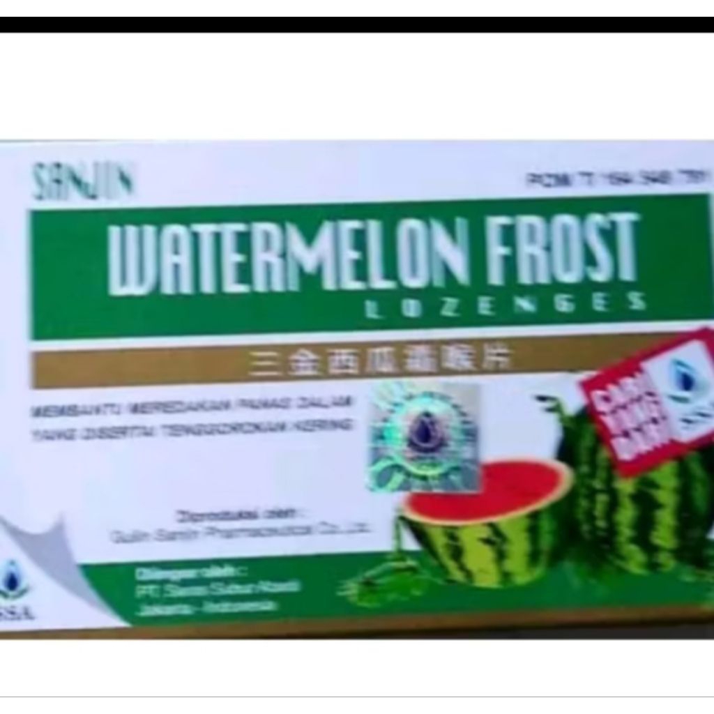 

WATERMELON FROST/PERMEN PANAS DALAM SAKIT SARIAWAN DAN SAKIT TENGGOROKAN 12 TABLET