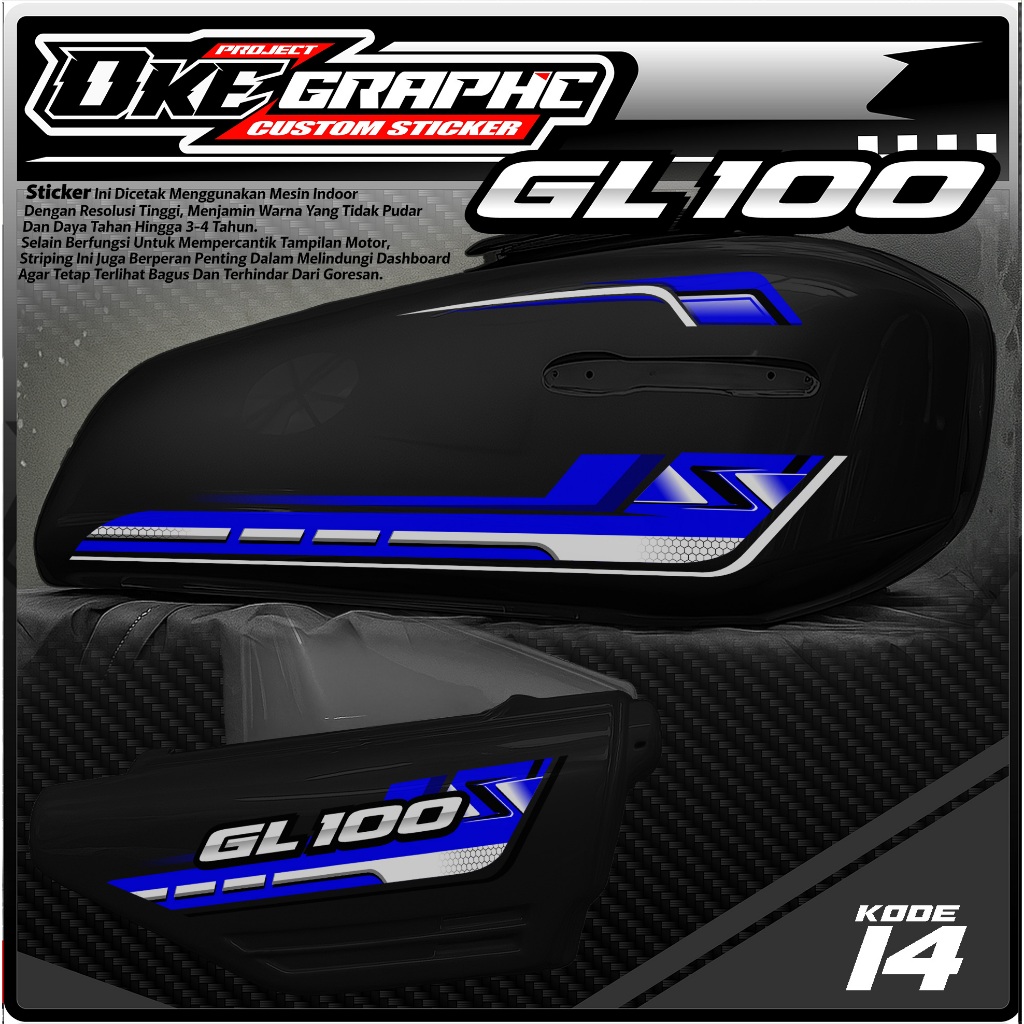 14 STIKER STRIPING MOTOR GL 100 - STRIPING MOTOR GL 100