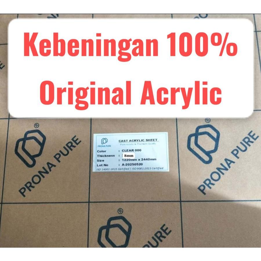 

Acrylic / Akrilik Bening Lembaran 8MM 122 x 244 PRONA PURE