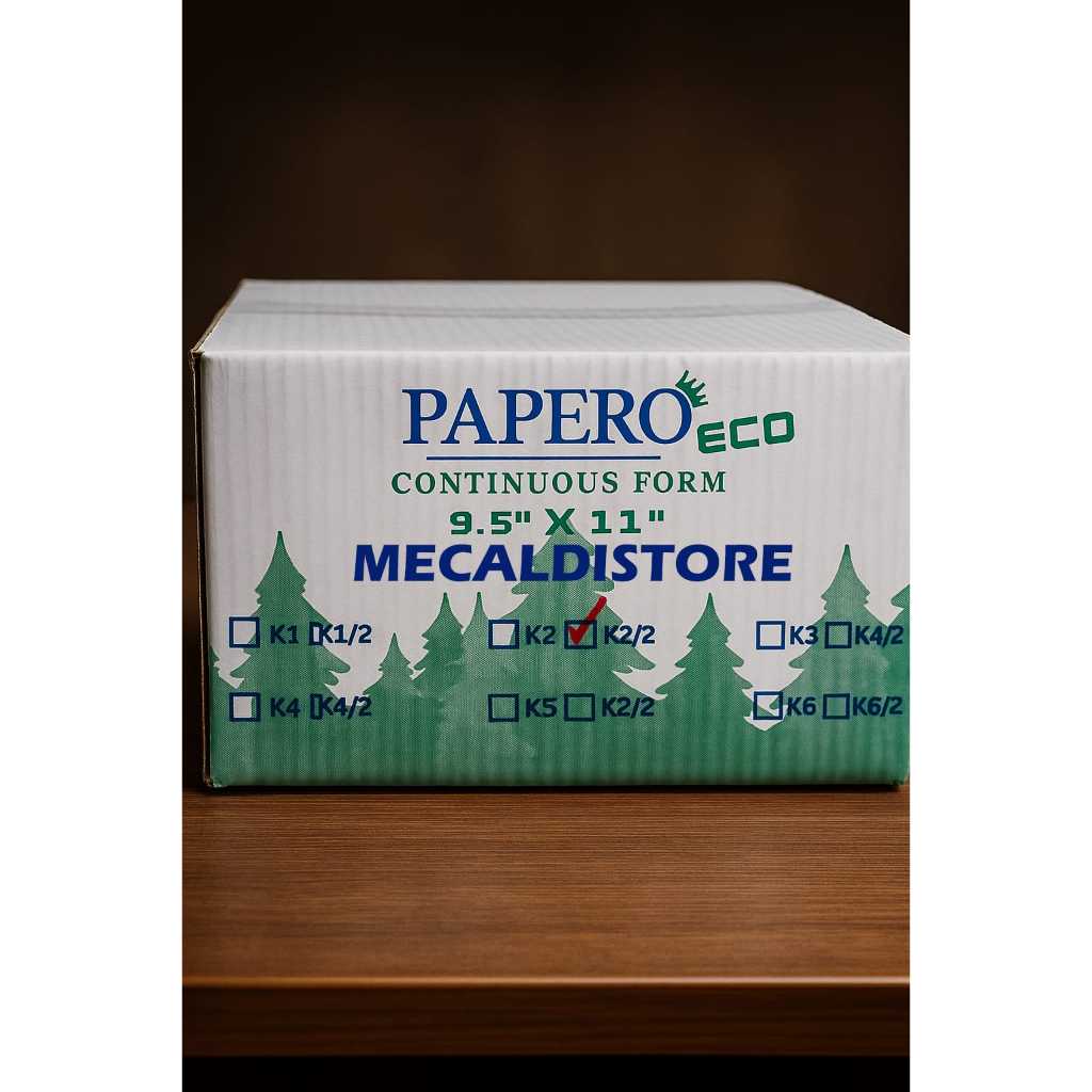 

GROSIR!!! KERTAS CONTINUOUS FORM PAPERO 9.5 X 11 2PLY KERTAS KOMPUTER PAPERO FAKTUR SURAT JALAN NCR RANGKAP 2 (1 BOX)