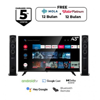 DIGITAL LED TV POLYTRON 43 INCH SMART PLD 43 TA 5055