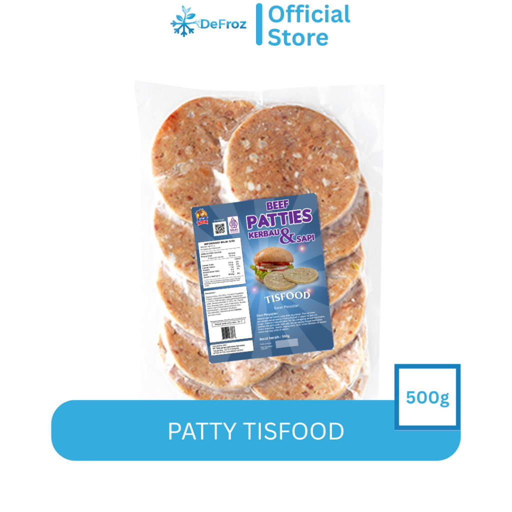 

TISFOOD Daging Burger Sapi Isi 10 pcs - Beef Patties