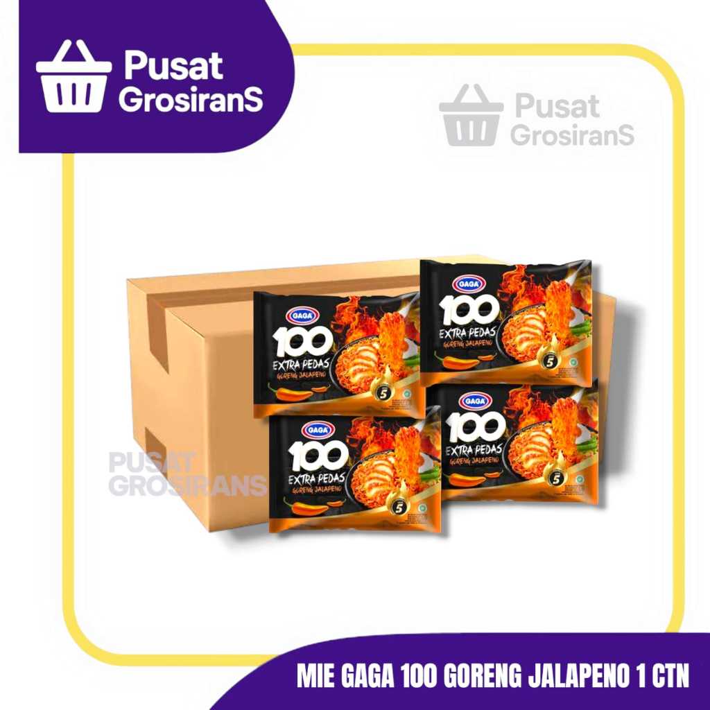 

Paket 1 Karton Gaga Mie Instan Extra Pedas Jalapeno / Lada Hitam / Habanero Isi 40pcs