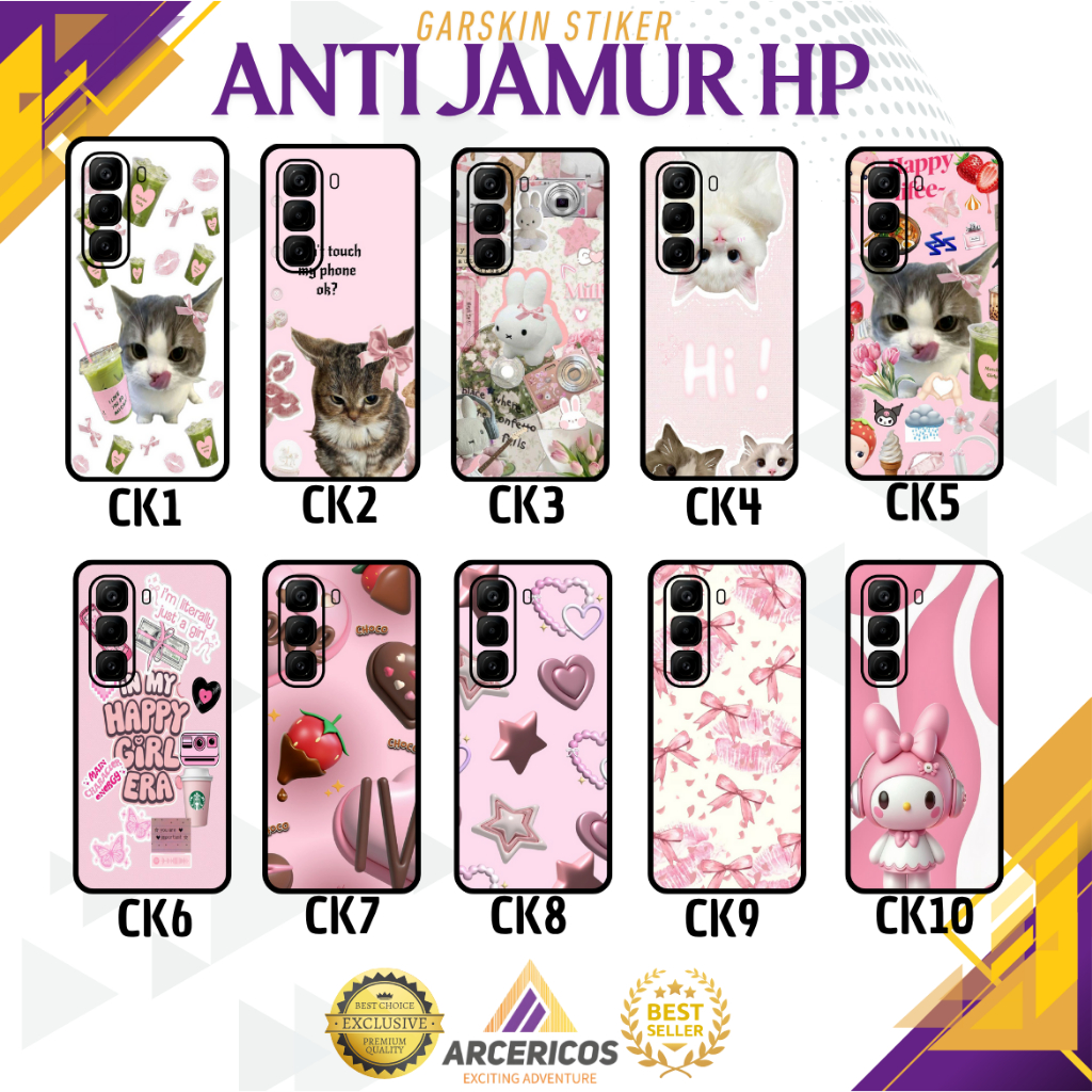 Garskin Stiker HP Anti Jamur | Conquete Konsep | Stiker HP Lucu | Stiker Anti Jamur HP | Pelindung B