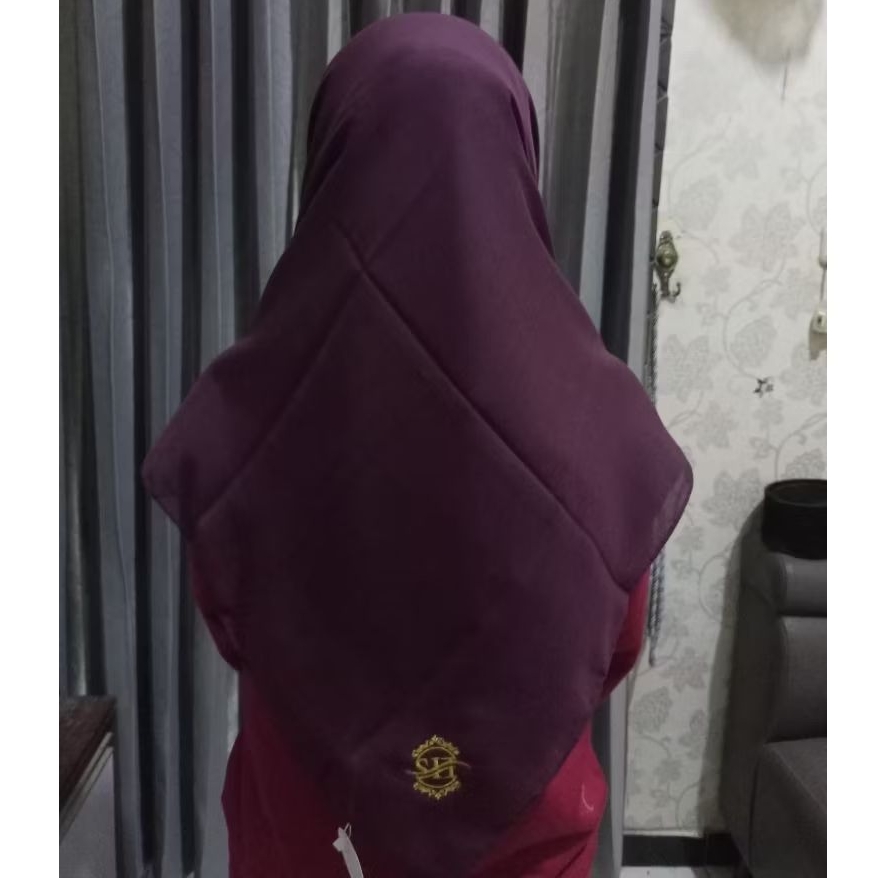 Hijab segi empat voal bordir SH | segi empat voal bordir | hijab voal bordir SH