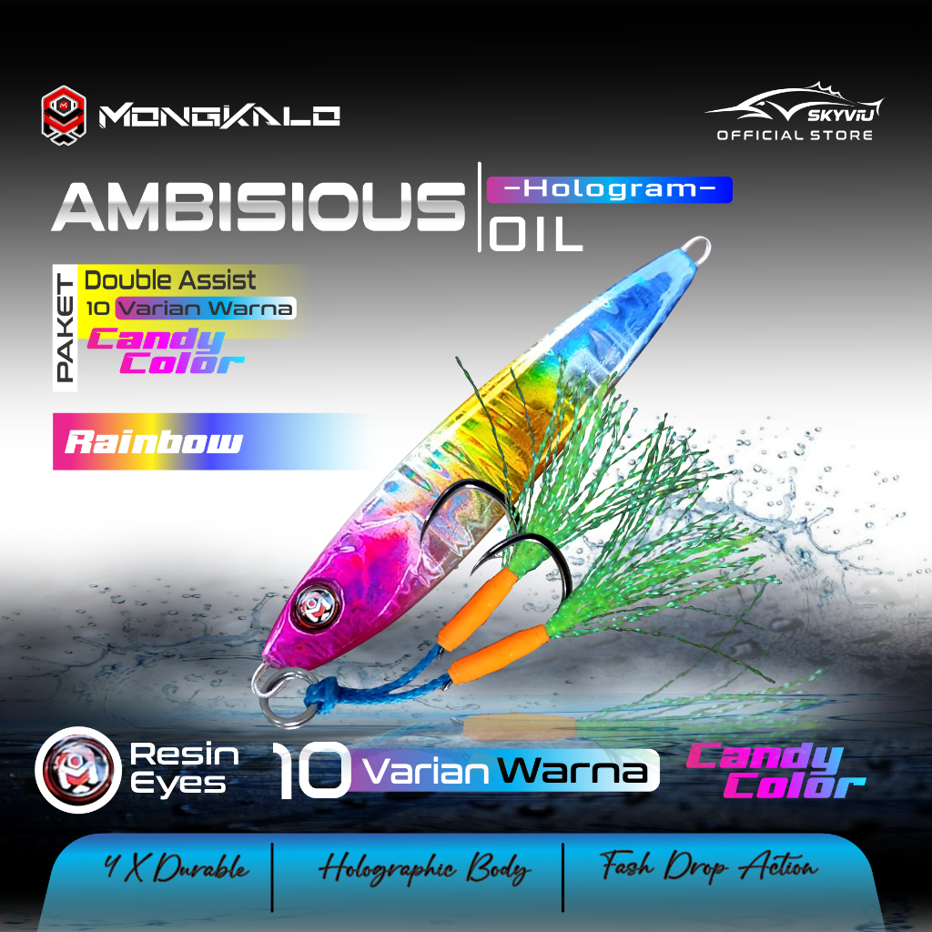 Mongkalo Ambisious Minyak noGID noMotif Candy 30 Rainbow