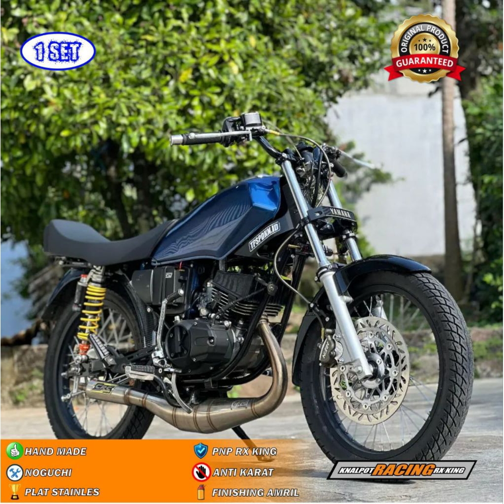 KNALPOT RACING CRC RX KING KOLONG NOGUCHI STAINLES