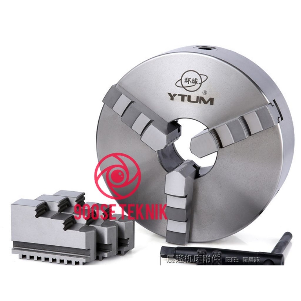 Chuck Bubut 4" 3Jaw (BOLA DUNIA) | Claw Bubut | Catok Kepala Bubut