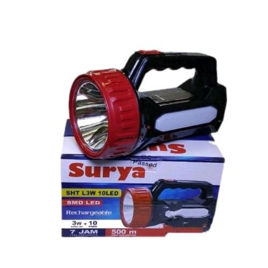 Senter led surya SHT L3W 10LED / Senter super terang / Lampu emergency super terang Surya L3W10LED/ 