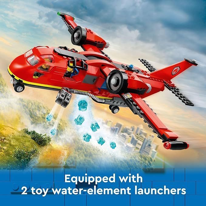 LEGO City Fire Rescue Plane Toy - Building Blocks Playset