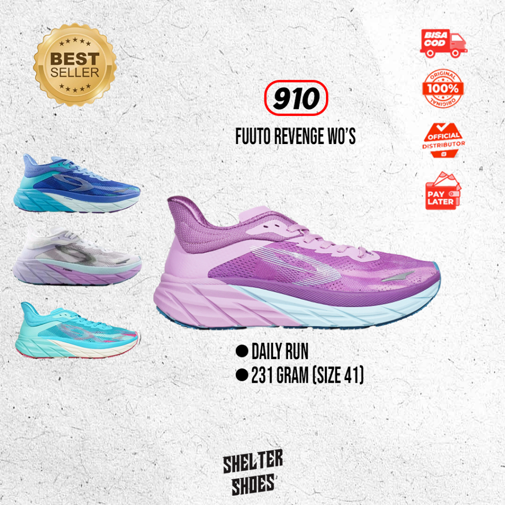 NINETEN 910 FUUTO REVENGE WOMEN SEPATU LARI SEPATU RUNNING SEPATU WANITA NINETEN OFFICIAL STORE