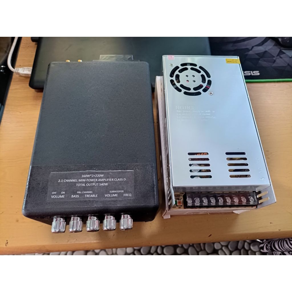 Power Mini Amplifier 2.1 Class D 540watt + PSU 36v 25a