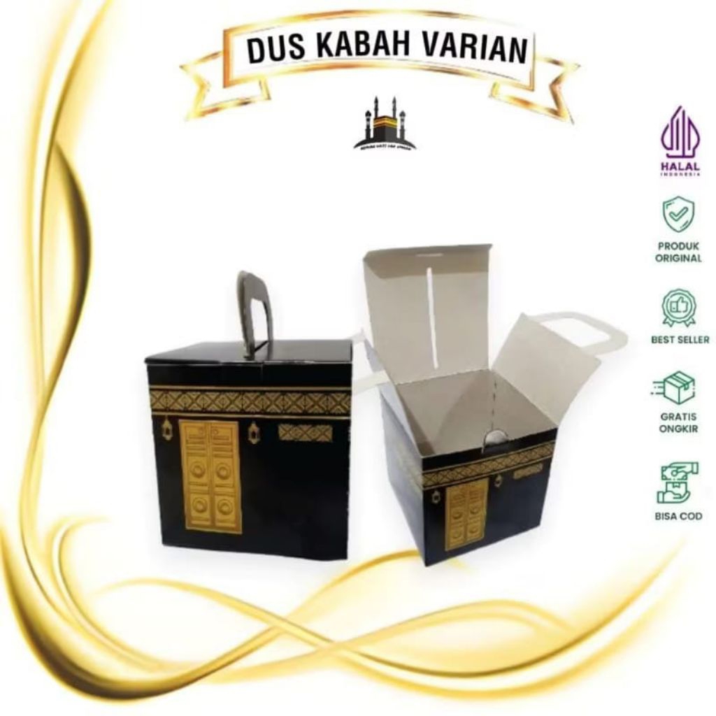 

Dus Box Ka'bah Kosong isi 50pcs - Box Ka'bah Oleh Oleh Haji Dan Umroh