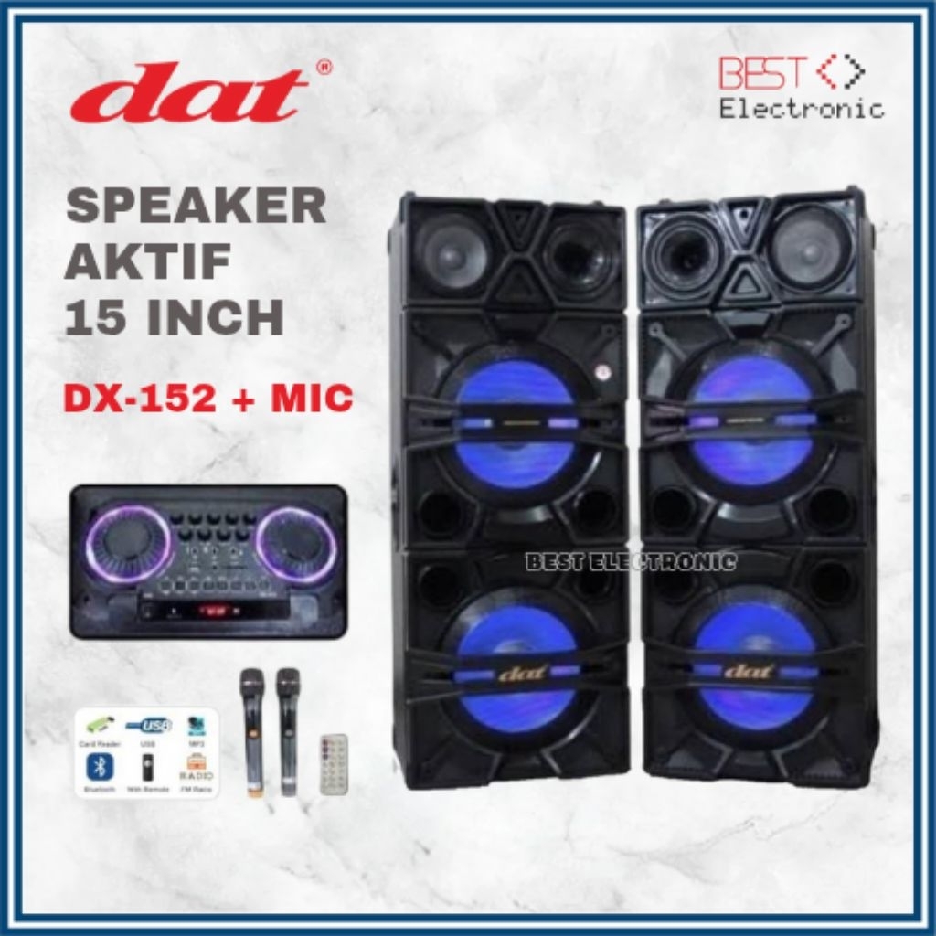 SPEAKER AKTIF 15 INCH DAT DX 152 DX152 DOUBLE SUBWOOFER