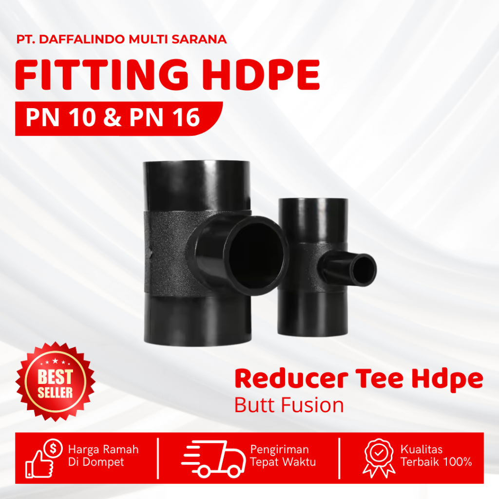 Reducer Tee Hdpe PN 10 & PN 16 - Sambungan Pipa Hdpe