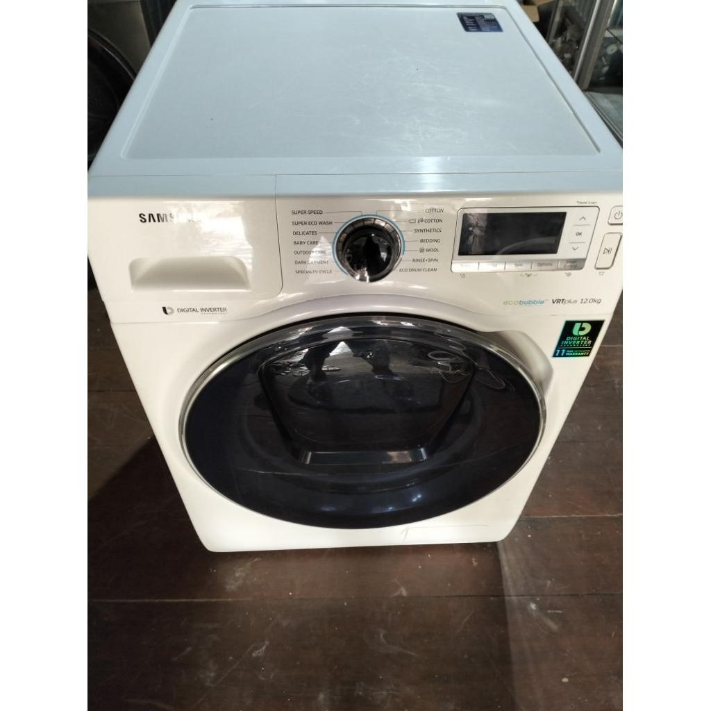 mesin cuci samsung front loading VRT 12KG bekas normal