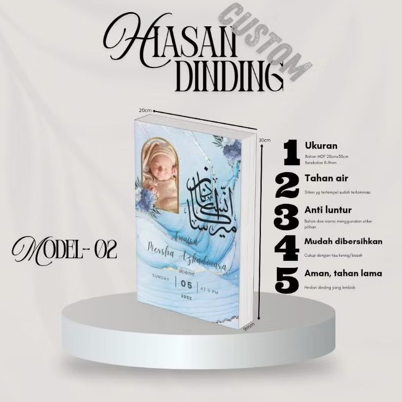 HIASAN DINDING AESTHETIC/FOTO FRAME/KALIGRAFI NAMA