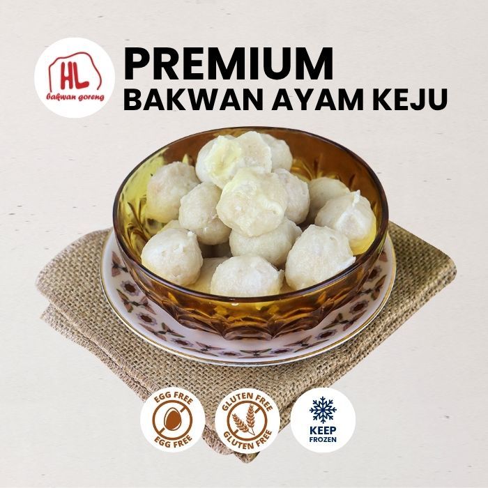 

HL Bakwan / Bakso Ayam KEJU PREMIUM Gluten Free Tanpa Telur isi 10 pcs