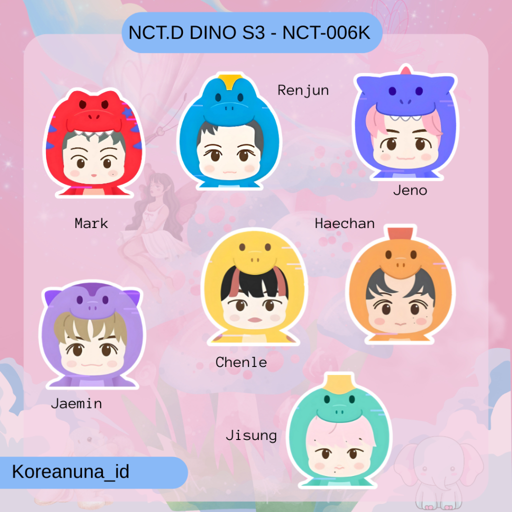 Sticker Kpop Nct Dream Dino Kartun Chibi Anime Lucu Aesthetic Stiker Deco Jurnal Buku Hp Laptop Cata