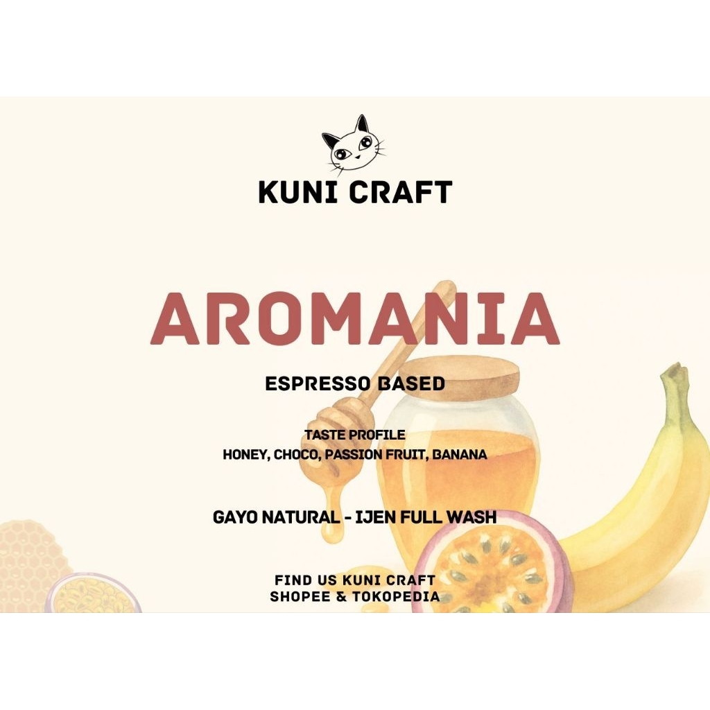 

Biji Kopi 100% Arabika, Kopi Espresso Americano Markisa Madu