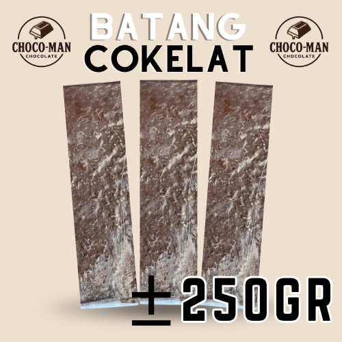 

Chocoman - Batang Coklat Polos +- 250gr - Blok Cokelat polos - Cokelat enak langsung dimakan - bisa untuk topping roti dan martabak