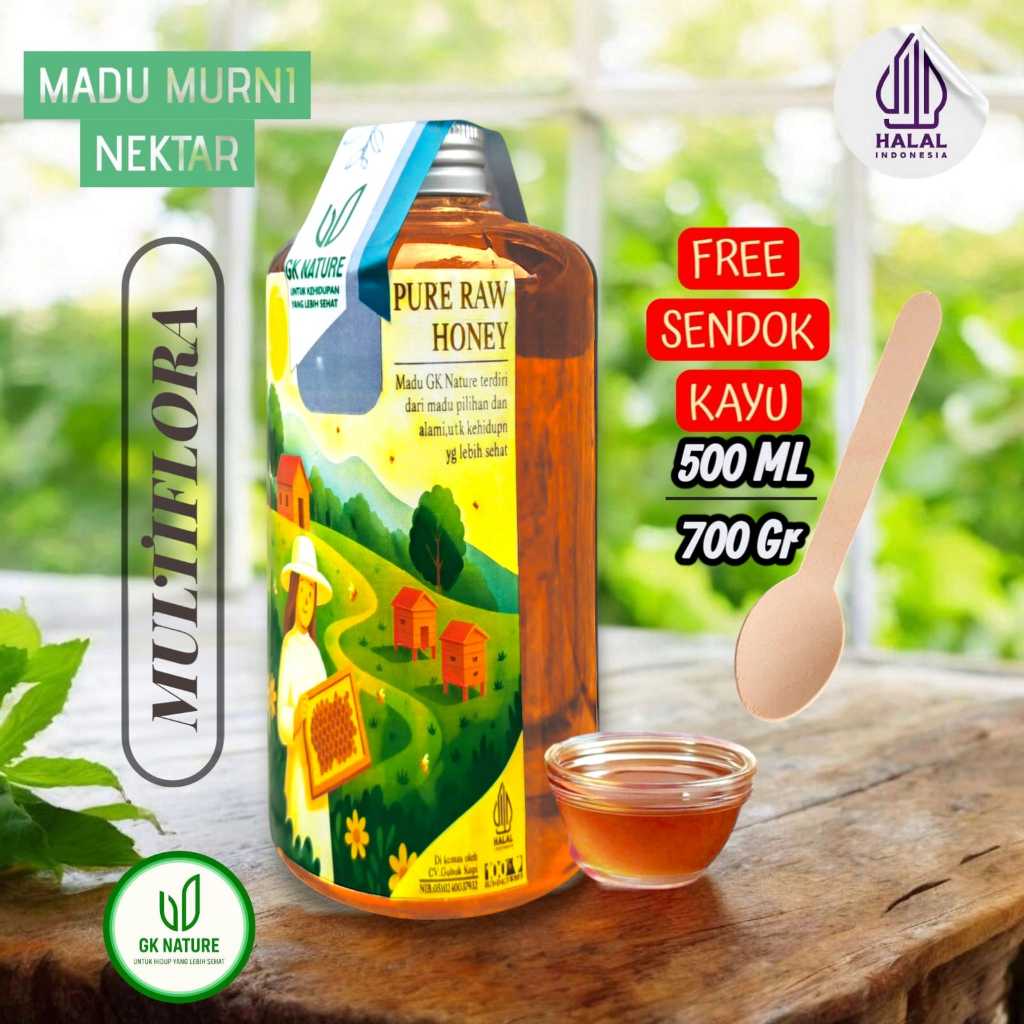 

Madu GK Nature Multiflora Super Asli 100% l 500/700 ml/gr